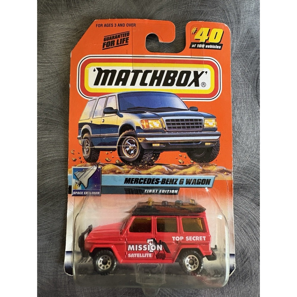 2000 Matchbox #40 Mercedes-Benz G Wagon Red Mission Satellite 1:64 Diecast